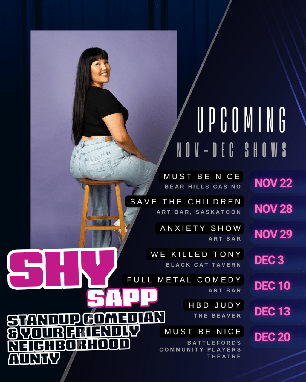 UPCOMING SHOWS UPDATE!